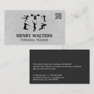 Carte De Visite Formateur personnel   Activités fitness   Code QR