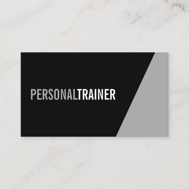 Carte De Visite Formateur personnel en noir et blanc (Devant)