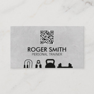Carte De Visite Formateur personnel   Équipement de formation   QR