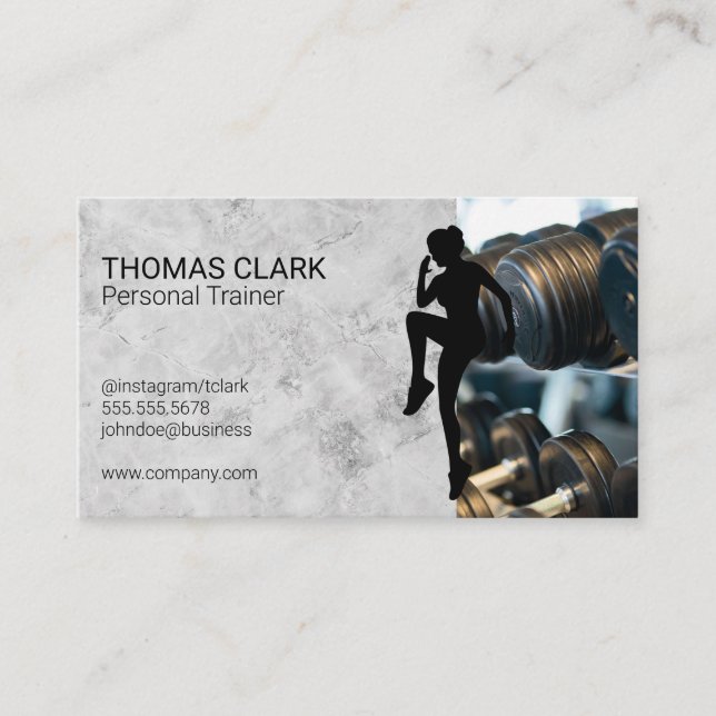 Carte De Visite Formateur personnel | Poids (Devant)