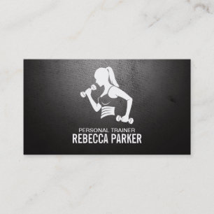 Carte De Visite Formation personnelle Fitness Femme avec cloches