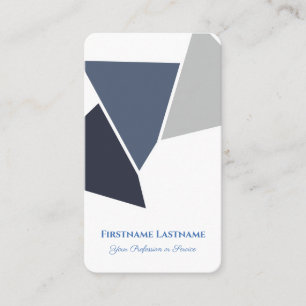 Carte De Visite forme Abstraite triangles gris bleu