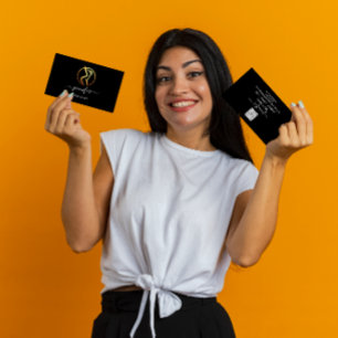 Carte De Visite Forme corporelle Sculpture Massage Or Logo QR Code