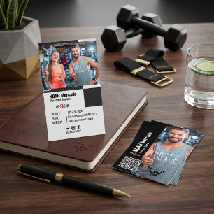 Carte De Visite Forme moderne de formateur personnel avec photo