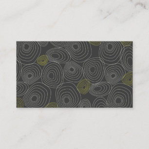 Carte De Visite Formes circulaires organiques Motif en gris/blanc