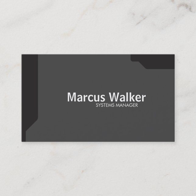 Carte De Visite Formes noires gris foncé (Devant)