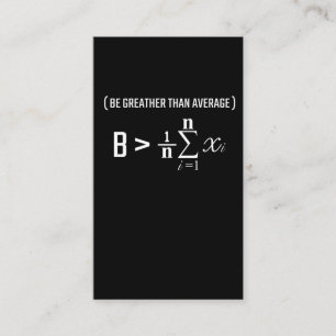 Carte De Visite Formule mathématique Humour scientifique moyen su