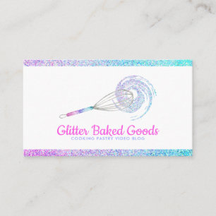 Carte De Visite Fouet de pâtisserie à logo de pâtisserie scintilla