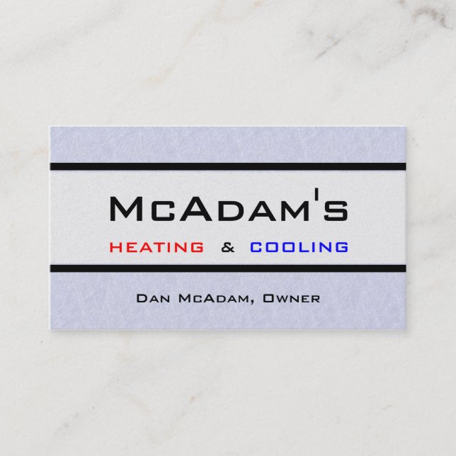 Carte De Visite Four de refroidissement de chauffage a/c Platnum (Devant)