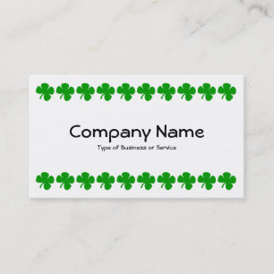 Carte De Visite Four Leaf Clover - Green on White