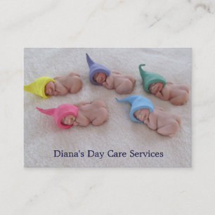 Carte De Visite Fournisseur de soin de jour : Photo des bébés