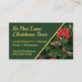 Carte De Visite Fournisseur d'éleveur d'arbres de Noël