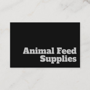 Carte De Visite Fournitures d'alimentation animale Gras et Clear D