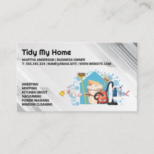 Carte De Visite Fournitures de nettoyage de maison   Services dome