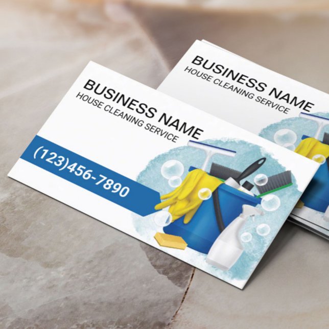 Carte De Visite Fournitures de nettoyage professionnelles Entretie (Créateur téléchargé)