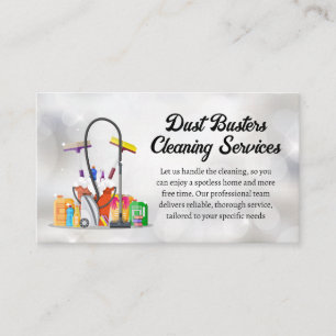 Carte De Visite Fournitures de nettoyage   Services domestiques
