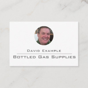 Carte De Visite Fournitures en gaz en bouteille avec photo du déte