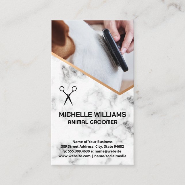 Carte De Visite Fourrure de chien composeur (Devant)