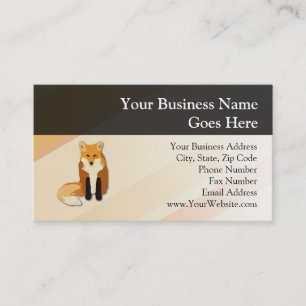Carte De Visite Fox rouge d'orange
