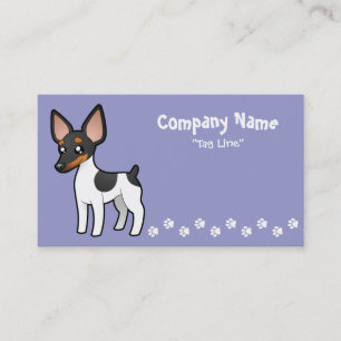 Carte De Visite Fox Terrier de Rat terrier/jouet de bande dessiné