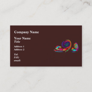 Carte De Visite Fractal - Famille d'escargots