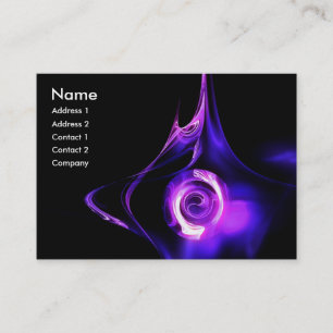 Carte De Visite FRACTAL ROSE 1 noir clair bleu violet blanc