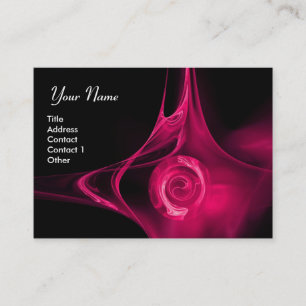 Carte De Visite FRACTAL ROSE 1 rose vif noir