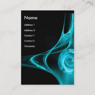 Carte De Visite FRACTAL ROSE 2 bleu vif