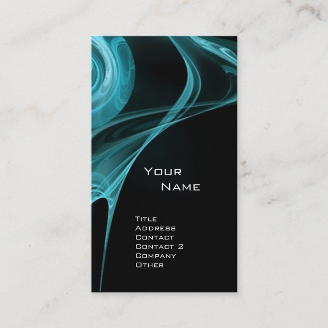 Carte De Visite FRACTAL ROSE 3 antique bleu (Devant)