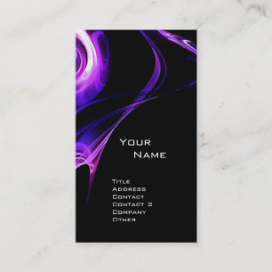 Carte De Visite FRACTAL ROSE 3 bleu clair violet violet noir