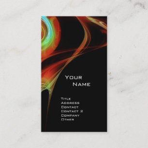 Carte De Visite FRACTAL ROSE 3 bleu vif bleu vert