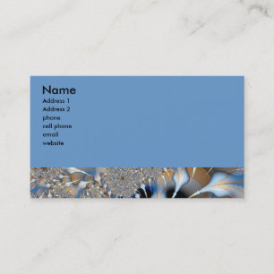 Carte De Visite fractale bleue