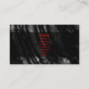 Carte De Visite Fractale noire de dentelle