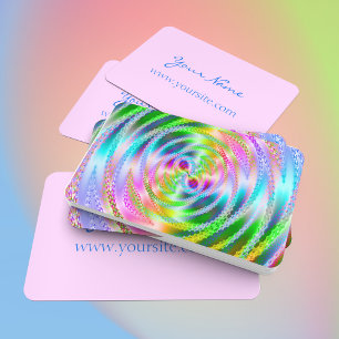 Carte De Visite Fractalscope Rose et Pastel Assez Joli