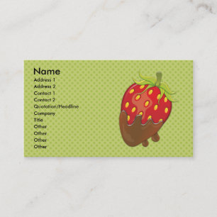 Carte De Visite Fraise trempée dans le chocolat