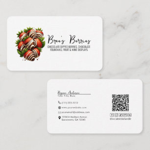 Carte De Visite Fraises Dipped recouvertes de chocolat Baies