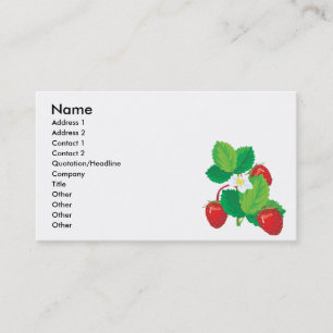 Carte De Visite fraises juteuses réalistes