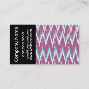 Carte De Visite Framboise et ZigZag Tribal Turquoise