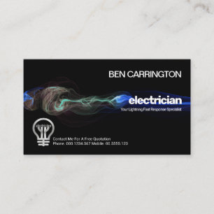 Carte De Visite Frappe éclair électrique stupéfiante Électrici