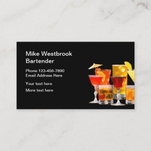 Carte De Visite Freelance Bartender Pour Location