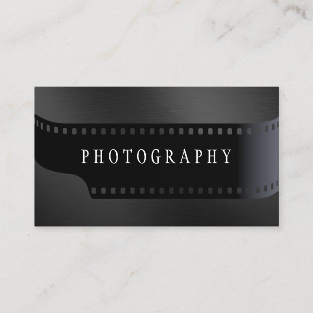 Carte De Visite Freelance Photographe film roll Caméra noir (Devant)
