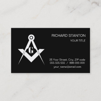 Carte De Visite Freemasonry symbol