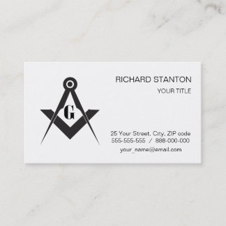 Carte De Visite Freemasonry symbol