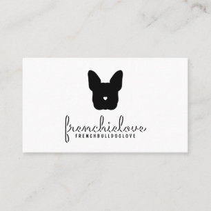 Carte De Visite French bulldog mignon logo simple animal de compag