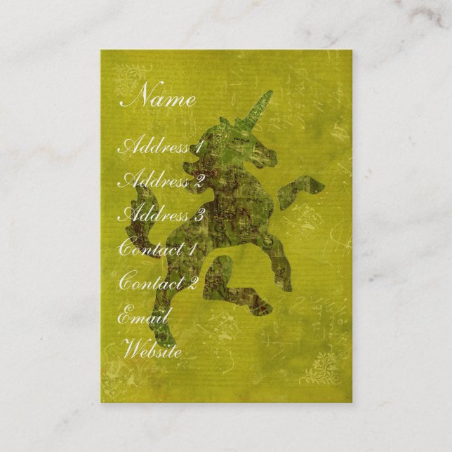 Carte De Visite Fresque de licorne (Devant)