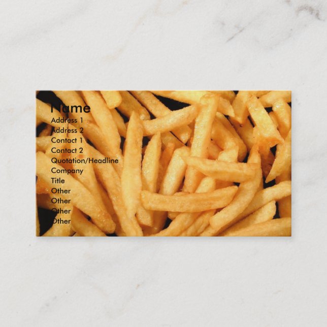 Carte De Visite Fries françaises (Devant)