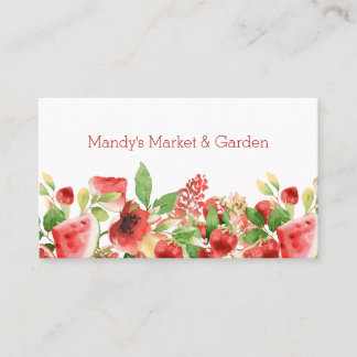 Carte de visite frontalier des fruits du marché ag