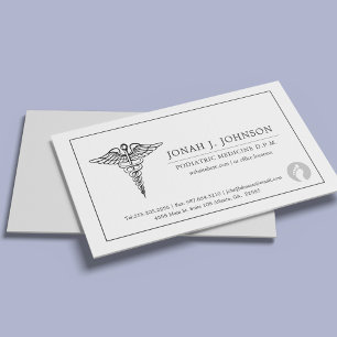 Carte De Visite Frontière minimaliste Podiatriste