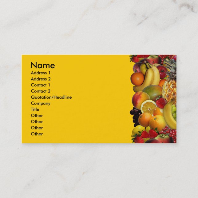 Carte De Visite Fruit (Devant)