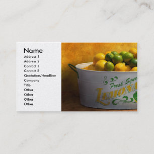 Carte De Visite Fruit - Citrons - Quand la vie vous donne des citr